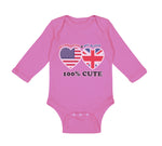 Long Sleeve Bodysuit Baby 50% British + 50% American = 100% Cute Cotton - Cute Rascals