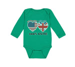 Long Sleeve Bodysuit Baby 50% British + 50% American = 100% Cute Cotton - Cute Rascals