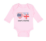 Long Sleeve Bodysuit Baby 50% British + 50% American = 100% Cute Cotton - Cute Rascals