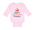 Long Sleeve Bodysuit Baby Daddy's Little Portuguese Princess Boy & Girl Clothes