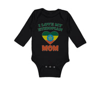 Long Sleeve Bodysuit Baby I Love My Ethiopian Mom Boy & Girl Clothes Cotton