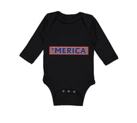 Long Sleeve Bodysuit Baby Merica Forth of July Boy & Girl Clothes Cotton