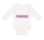 Long Sleeve Bodysuit Baby Merica Forth of July Boy & Girl Clothes Cotton