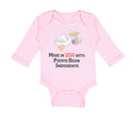 Long Sleeve Bodysuit Baby Made in The Usa with Puerto Rican Ingredients Cotton