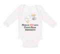 Long Sleeve Bodysuit Baby Made in The Usa with Puerto Rican Ingredients Cotton