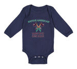 Long Sleeve Bodysuit Baby Native American Made with Irish Parts Cotton