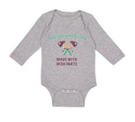 Long Sleeve Bodysuit Baby Native American Made with Irish Parts Cotton