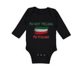 Long Sleeve Bodysuit Baby I'M Not Yelling I'M Italian Boy & Girl Clothes Cotton