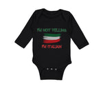 Long Sleeve Bodysuit Baby I'M Not Yelling I'M Italian Boy & Girl Clothes Cotton