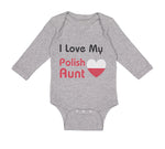 Long Sleeve Bodysuit Baby I Love My Polish Aunt B Boy & Girl Clothes Cotton