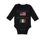 Long Sleeve Bodysuit Baby Made in America with Italian Parts B Cotton