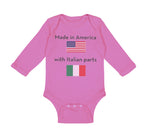 Long Sleeve Bodysuit Baby Made in America with Italian Parts B Cotton