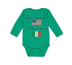 Long Sleeve Bodysuit Baby Made in America with Italian Parts B Cotton