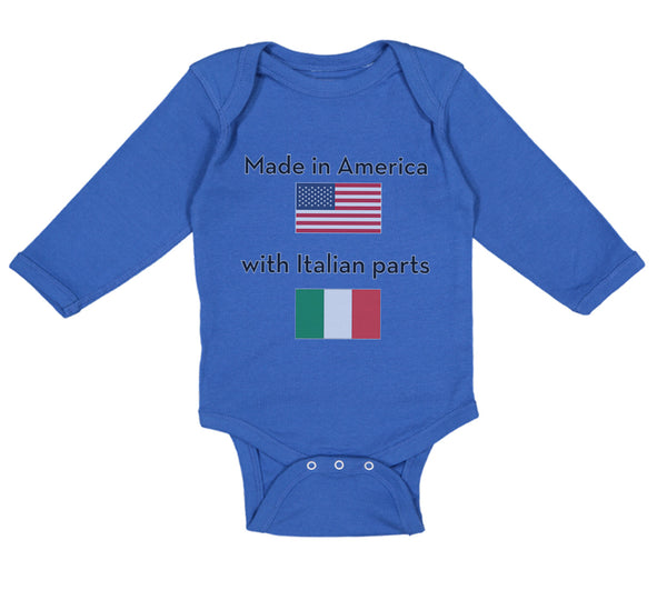 Long Sleeve Bodysuit Baby Made in America with Italian Parts B Cotton