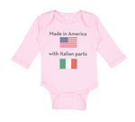 Long Sleeve Bodysuit Baby Made in America with Italian Parts B Cotton