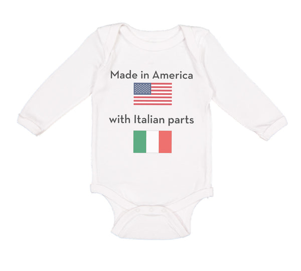 Long Sleeve Bodysuit Baby Made in America with Italian Parts B Cotton