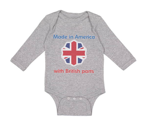 Long Sleeve Bodysuit Baby Made in America with British Parts Funny Style B