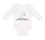 Long Sleeve Bodysuit Baby Made in The Usa with Ukrainian Ingredients Cotton