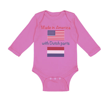 Long Sleeve Bodysuit Baby Made in America with Dutch Parts Boy & Girl Clothes