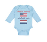 Long Sleeve Bodysuit Baby Made in America with Dutch Parts Boy & Girl Clothes