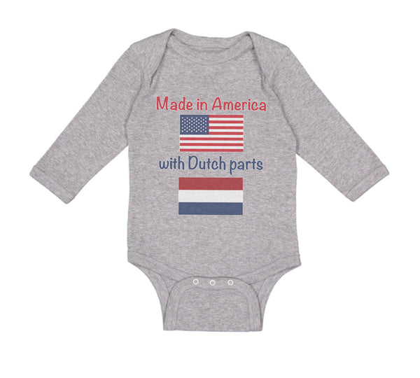 Long Sleeve Bodysuit Baby Made in America with Dutch Parts Boy & Girl Clothes