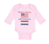 Long Sleeve Bodysuit Baby Made in America with Dutch Parts Boy & Girl Clothes