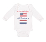 Long Sleeve Bodysuit Baby Made in America with Dutch Parts Boy & Girl Clothes