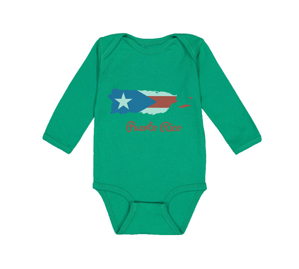 Long Sleeve Bodysuit Baby Puerto Rico Boy & Girl Clothes Cotton