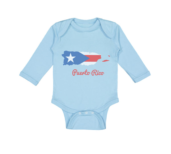 Long Sleeve Bodysuit Baby Puerto Rico Boy & Girl Clothes Cotton