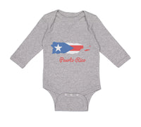 Long Sleeve Bodysuit Baby Puerto Rico Boy & Girl Clothes Cotton