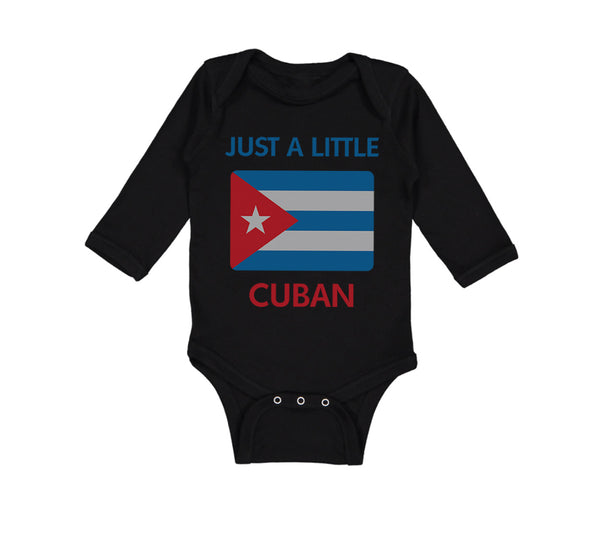 Long Sleeve Bodysuit Baby Just A Little Cuban Boy & Girl Clothes Cotton