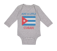 Long Sleeve Bodysuit Baby Just A Little Cuban Boy & Girl Clothes Cotton