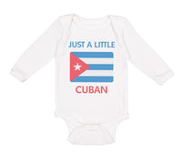 Long Sleeve Bodysuit Baby Just A Little Cuban Boy & Girl Clothes Cotton