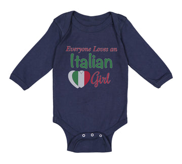 Long Sleeve Bodysuit Baby Everyone Loves An Italian Girl Boy & Girl Clothes