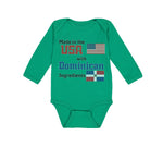 Long Sleeve Bodysuit Baby Made in The Us with Dominican Ingredients Cotton