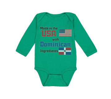 Long Sleeve Bodysuit Baby Made in The Us with Dominican Ingredients Cotton