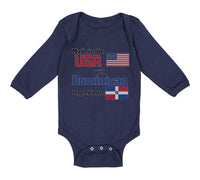 Long Sleeve Bodysuit Baby Made in The Us with Dominican Ingredients Cotton