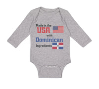 Long Sleeve Bodysuit Baby Made in The Us with Dominican Ingredients Cotton