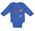 Long Sleeve Bodysuit Baby Made in The Us with Dominican Ingredients Cotton