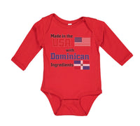 Long Sleeve Bodysuit Baby Made in The Us with Dominican Ingredients Cotton