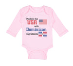 Long Sleeve Bodysuit Baby Made in The Us with Dominican Ingredients Cotton