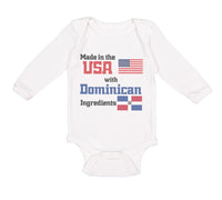 Long Sleeve Bodysuit Baby Made in The Us with Dominican Ingredients Cotton