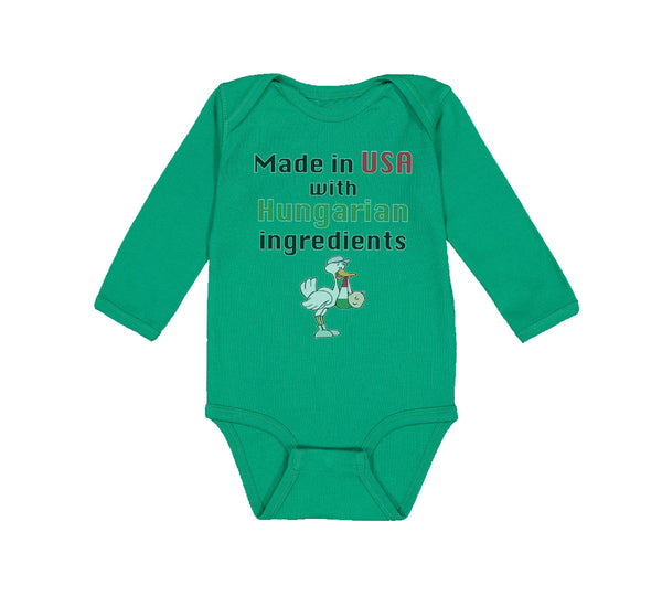 Long Sleeve Bodysuit Baby Made in The Usa with Hungarian Ingredients Cotton