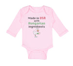 Long Sleeve Bodysuit Baby Made in The Usa with Hungarian Ingredients Cotton