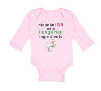 Long Sleeve Bodysuit Baby Made in The Usa with Hungarian Ingredients Cotton