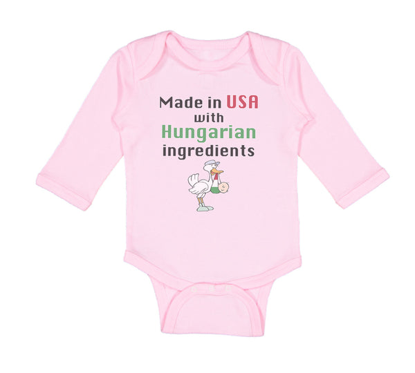 Long Sleeve Bodysuit Baby Made in The Usa with Hungarian Ingredients Cotton