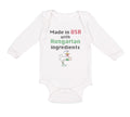 Long Sleeve Bodysuit Baby Made in The Usa with Hungarian Ingredients Cotton