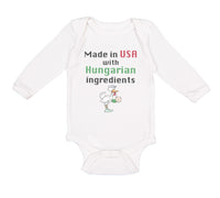 Long Sleeve Bodysuit Baby Made in The Usa with Hungarian Ingredients Cotton