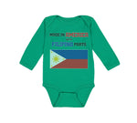 Long Sleeve Bodysuit Baby Made in America with Filipino Parts B Cotton