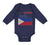 Long Sleeve Bodysuit Baby Made in America with Filipino Parts B Cotton